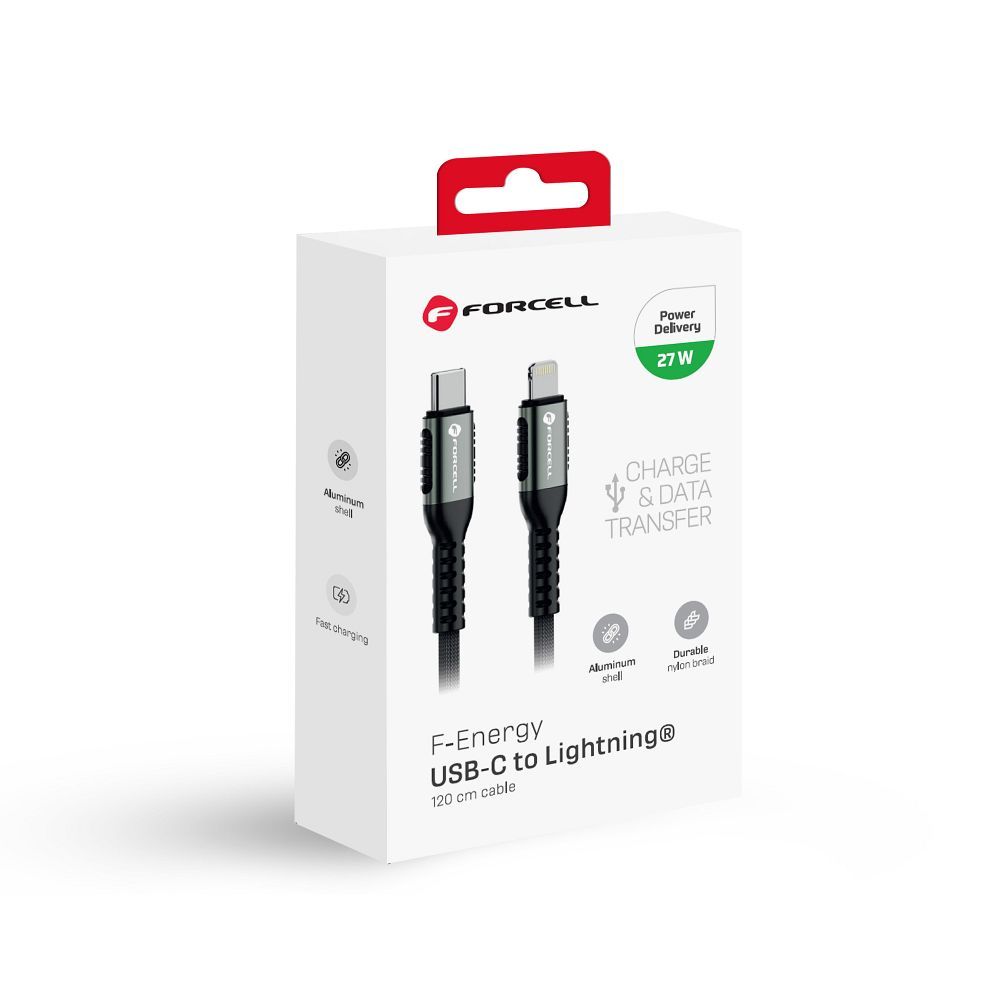 Cablul Forcell USB-C la Lightning – Power Delivery de 27W, Incarcare Durabila si Eficienta